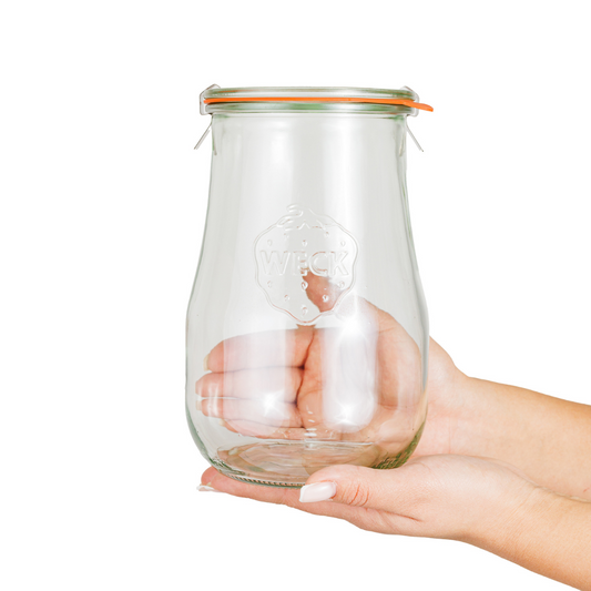 Банка стеклянная формы тюльпан с крышкой 1.75 литров