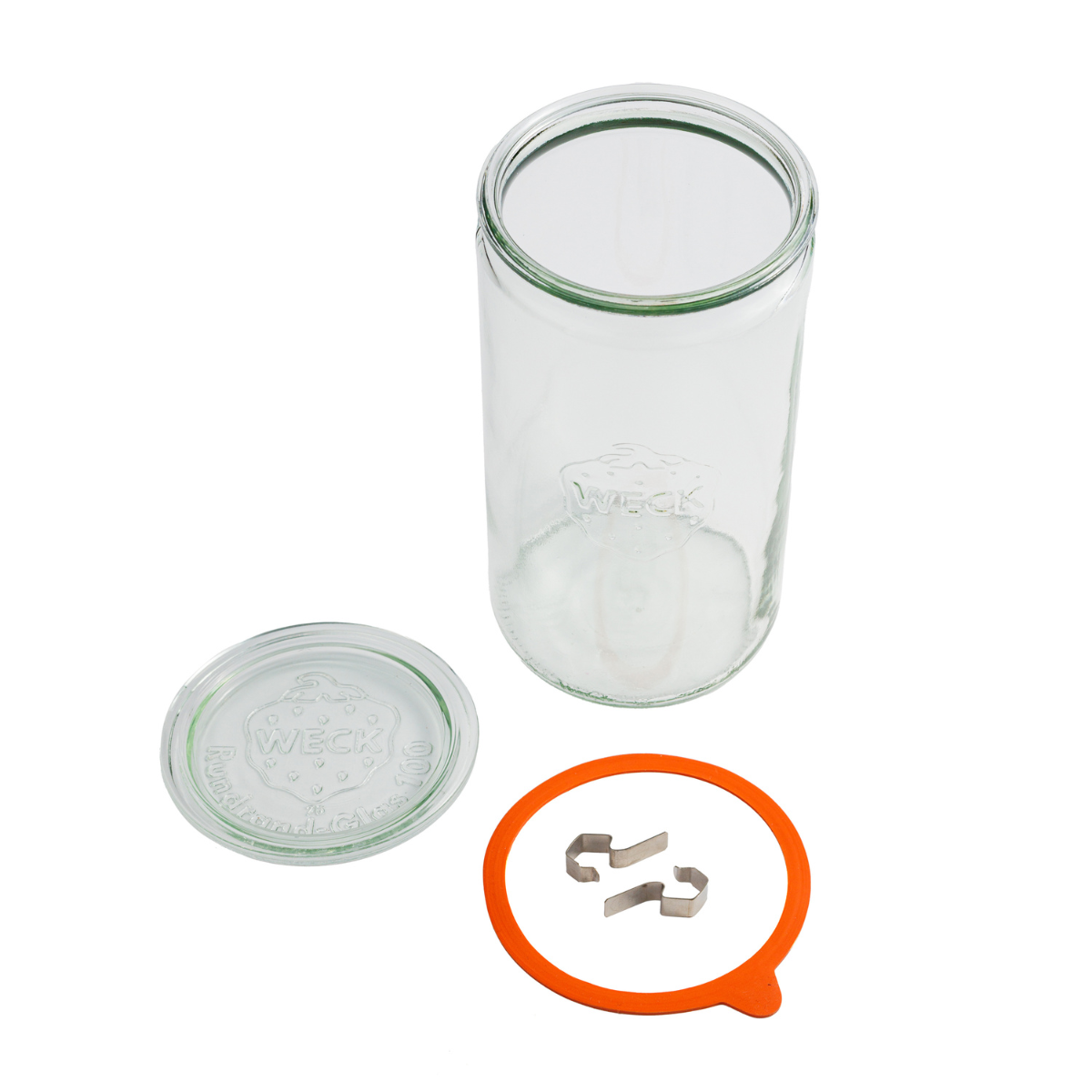 Банка стеклянная формы цилиндр с крышкой 1.5 литров