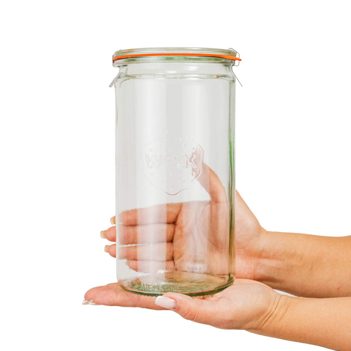 Банка стеклянная формы цилиндр с крышкой 1.5 литров